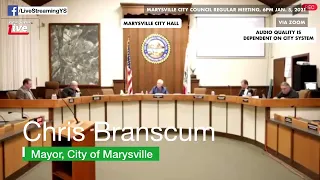 Marysville City Council Regular Meeting, 6PM, Tuesday, January 5, 2021