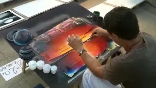 Рисование баллончиками. Техника под названием spray paint
