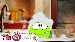 Om Nom Stories: Bath Time Fun | Cut the Rope | Funny Cartoons for Kids | HooplaKidz TV