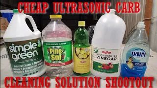 Common, budget carb cleaning solution  showdown for ultrasonic cleaners