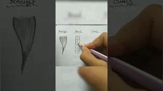 How to draw Hairs💇‍♀️ #youtube #youtubeshorts #shorts