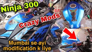 Direct Mumbai se aayi Ninja 300 par kardi khatarnak modification #modification #ninja300 #bikers