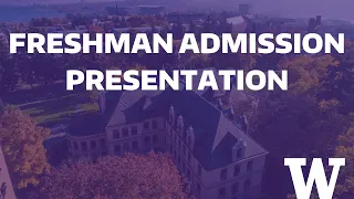 Freshman admission presentation