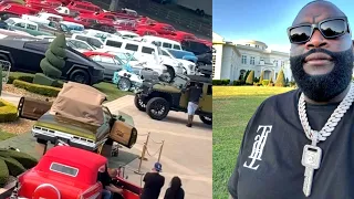 Rick Ross Shows His 200+ Car Collection as Contestants Arrive For His Car Show 2024