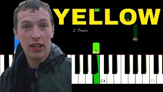 Coldplay - Yellow | EASY Piano Tutorial