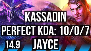 KASSADIN vs JAYCE (MID) | 10/0/7, 77% winrate, Legendary | BR Master | 14.9