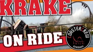 Krake Bolliger & Mabillard Dive Coaster The Movie @ Heide Park Resort, POV on off-ride