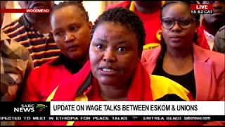 Unions update on wage negotiations with Eskom