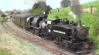 Rare Steam Train Double Header Leaves Niles Steamfest 2010