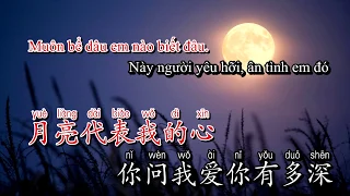 Karaoke Ánh Trăng Nói Hộ Lòng Tôi | 月亮代表我的心 - Đặng Lệ Quân 邓丽君