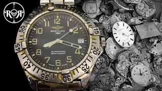 Restoration of an abandoned Breitling Automatic Watch - Breitling Colt A17035