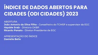 Lançamento do Índice de Dados Abertos para Cidades (ODI Cidades) 2023