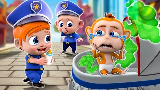 Police Takes Care of A Baby | Baby Police Song | Funny Song More Nursery Rhymes & Toddler Songs