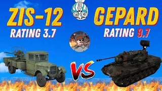 ZiS-12 (94-KM) vs Gepard 1A2 and Mardaer A1 | War Thunder