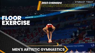 Top 3 in Men's Floor Final - 2023 Chengdu FISU World University Games - Artistic Gymnastics