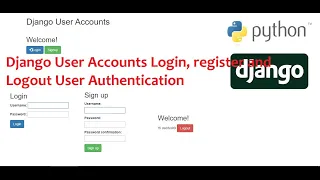 Django User Accounts Login, register and Logout User Authentication