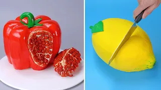 Amazing Fondant Fruit Cake Decorating Idea | Perfect Cake Decorating | So Yummy Chocolate Recipe