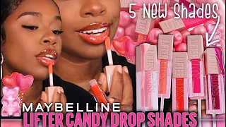 🍭 New Maybelline Lifter Gloss Candy Drop Try On Swatches