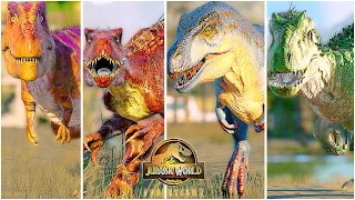 Giganotosaurus VS Indoraptor VS Acrocanthosaurus, I-REX 🦖 Jurassic World Evolution 2 Dinosaur Fight