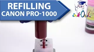 How to Refill Canon PFI-1000 PRO-1000 Ink Cartridges