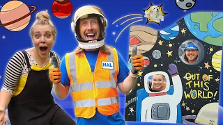 Handyman Hal uses Tools to Build | Kylee Makes It Planets for Kids | Tools for Kids