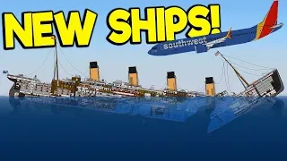 Sinking the Massive New Titanic & New Plane! - Sinking Simulator 2 Gameplay