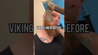 Viking shaving 600AD VS 2024 #viking #vikings #beard #shorts