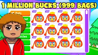 TRADING 1 MILLION BUCKS IN ADOPT ME! (999 Silk Bags)