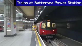 London Underground: Northern line trains at Battersea power station