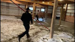 Converting Horse Barn to Wedding Venue...Pouring the Concrete Floor