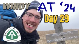 60+ MPH Winds on Hump Mountain | Appalachian Trail 2024 Thru-Hike Day: 29