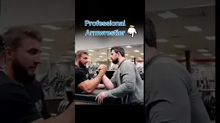 Bodybuilder challenges a professional arm wrestler and regrets it!