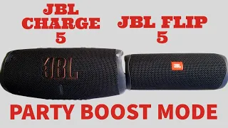 Jbl Charge 5 & Jbl Flip 5 playing together on Party Boost Mode Mountain Bike Speakers