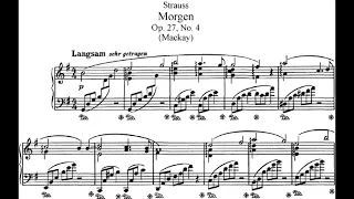 MORGEN op. 27 n. 4 Strauss Richard (piano accompaniment karaoke) soprano