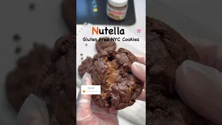Nutella NYC Style Cookies #cookies  #glutenfreecookies
