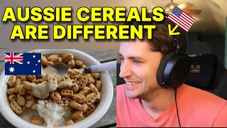 American reacts to AUSTRALIAN BREAKFAST CEREAL vs USA