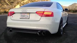Audi S5 2014(B8.5) with AWE track edition Exhaust// Non resonated Down Pipe #shorts