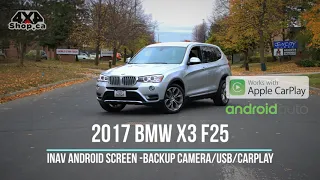 INAV Android screen 2017 BMW X3 Navigation backup camera Apple CarPlay Android Auto Multimedia