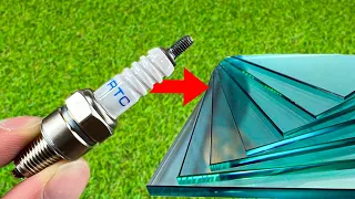 Easiest Way to Cut Glass with a Spark Plug! This Man is a Genius