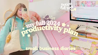 My full plans to stay extremely productive in 2024 and become successful 🎀Small business Diaries