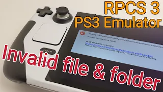 RPCS3 PS3 Emulator ISO Games Booting Fail  Invalid  File & Folder Fix