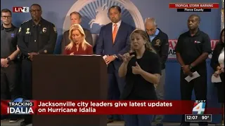 Jacksonville city officials give update on preparations ahead of Hurricane Idalia