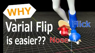 Paradox of Varial Kickflip - Scientifical break down why this trick is easier than kickflip