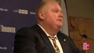 Toronto Mayor Rob Ford apologizes for lewd language, plows through media