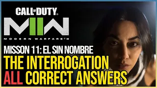 El Sin Nombre All Interrogation Answers Call of Duty Modern Warfare 2 (2022)