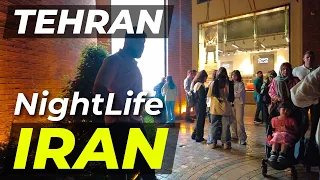 IRAN 2024 - TEHRAN City NightLife 🇮🇷 - Night Walk In Luxury Neighborhood In Tehran Walking Vlog