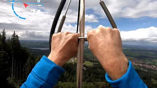 Mords Gaudi auf Deutschlands längster Zipline AlpspitzKICK im Allgäu