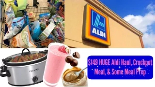 ALDI GROCERY HAUL // meal prep & 3 ingredient crockpot recipe