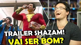 TRAILER SHAZAM 2018 - Análise e react