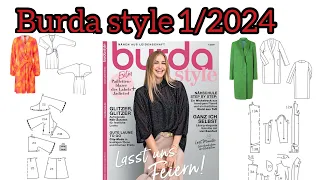 Burda style 1/2024 ,full preview and complete line drawings